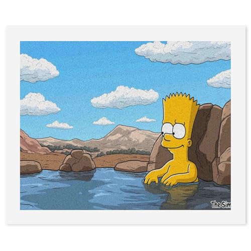 SCEBH Malen Nach Zahlen Set, Einfache Acrylfarben Nach Zahlen, The Simpsons Digitales Malset, Ungerahmt, Wanddekoration Für Zu Hause von SCEBH