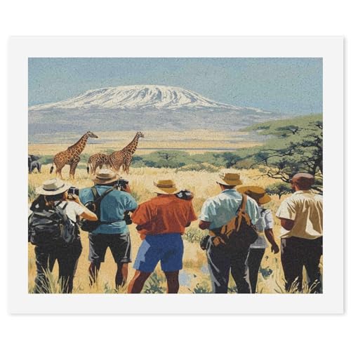 SCEBH Modernes Ölgemälde-Set Mount Kilimanjaro Malen Für Erwachsene Und Anfänger Mit Pinseln Für Die Wanddekoration Zu Hause von SCEBH