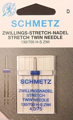 1 Stretch Zwillings Nadel 130/705 Schmetz Flachkolben Nähmaschine 4,0/75 von SCHMETZ