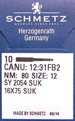 10 Stück SY 2054 SUK Overlock Nähmaschinen Nadeln für Singer Stärke 80 von SCHMETZ