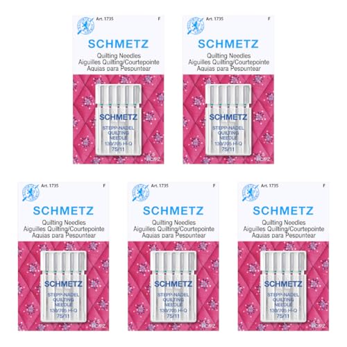 25 Quilten Schmetz Nähmaschinennadeln 130/705H h-q Größe 75/11 von SCHMETZ