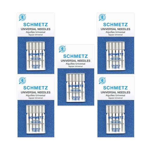 25 Schmetz Universal Nähmaschinennadeln 130/705H 15x1H Größe 100/16 von SCHMETZ