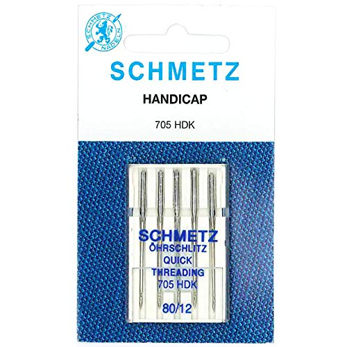 SCHMETZ 5 Öhrschlitz Nähmaschinen Nadeln 705 HDK Stärke 80/12 von SCHMETZ