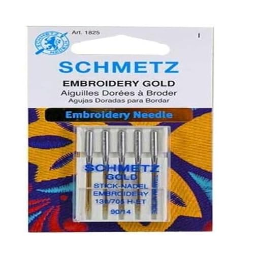 50 Schmetz Gold Titan Sticknadeln Größe 90/14 130/705 H-ET von SCHMETZ