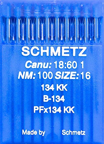 SCHMETZ 10 (Rundkolben) Nähmaschinen Nadeln System 134 KK (Industrie) NM 100 Size 16 von SCHMETZ