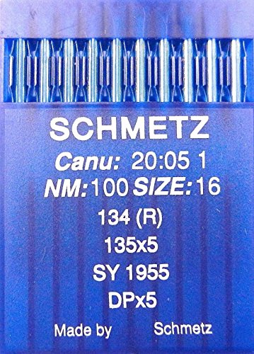 SCHMETZ 10 Rundkolben Nähmaschinen Nadeln System 134 (R) Industrie St. 100 von SCHMETZ