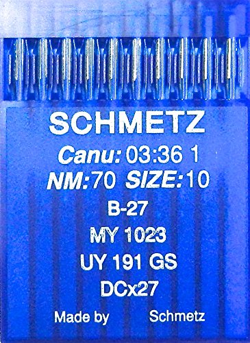 SCHMETZ 10 Rundkolben Nähmaschinen Nadeln System B-27 Industrie St. 70 von SCHMETZ