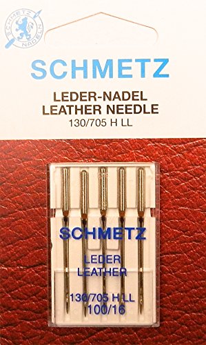 SCHMETZ 5 Leder Nähmaschinen Nadeln (Flachkolben) 130/705 H-LL Stärke 100/16 von SCHMETZ
