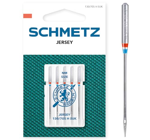 SCHMETZ | 5 Nähmaschinennadeln | Jersey | 130/705 H SUK | Nadeldicke 90/14 | auf jeder gängigen Haushaltsnähmaschine einsetzbar SCHMETZ | 5 Nähmaschinennadeln | Jersey | 130/705 H SUK | Nadeldicke 90/14 | auf jeder gängigen Haushaltsnähmaschine einsetzbar von SCHMETZ