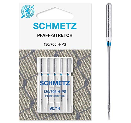 SCHMETZ Nähmaschinennadel 130/705 H-PS | 5 Stretch (Pfaff Stretch)-Nadeln | Nadeldicke: 90/14 von SCHMETZ