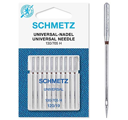 SCHMETZ Nähmaschinennadeln | 10 Universal-Nadeln | Nadeldicke 120/19 | 130/705 H | auf jeder gängigen Haushaltsnähmaschine einsetzbar von SCHMETZ