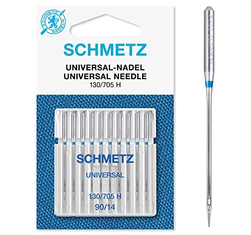 SCHMETZ Nähmaschinennadeln I 10 Universal-Nadeln I Nadeldicke 90/14 I 130/705 H I auf jeder gängigen Haushaltsnähmaschine einsetzbar von SCHMETZ