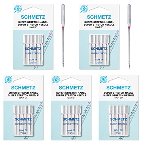 SCHMETZ: 25 Nähmaschinen-Nadeln - HAx1 SP - Overlock Maschine - Stärke 75/11 von SCHMETZ