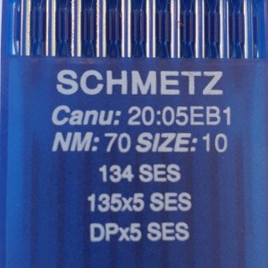 Schmetz Industrienähmaschinennadeln, 134 SES Kugelspitze/Jersey, 70/10 (Packung mit 10 Stück) + Nadeleinfädler (3 Packungen zum Preis von 2) von SCHMETZ