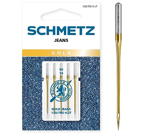 Schmetz Jeans/Denim Gold Machine Needles-Size 90/14 5/Pkg von SCHMETZ