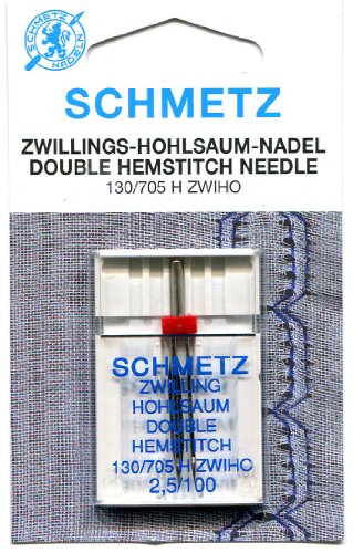 Schmetz Nähmaschinennadel, Doppelsaum, Flügel, Größe: 100–2,5 mm Spalt (2,5/100) von SCHMETZ