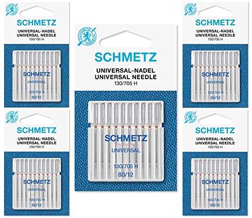 Schmetz Nähmaschinennadeln – Universell / Normal 80/12 – Packungen mit 10 Stück 5 Packets for the Price of 4 von SCHMETZ