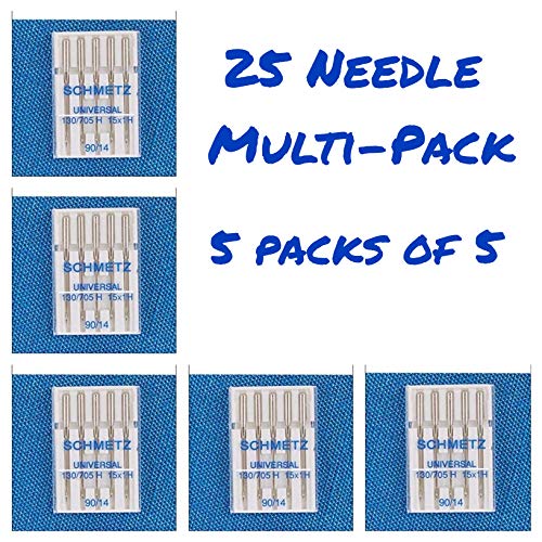 SCHMETZ Universal-Nähmaschinennadeln, Größe 90/14, 5 Nadelkarten, 5 Stück von SCHMETZ
