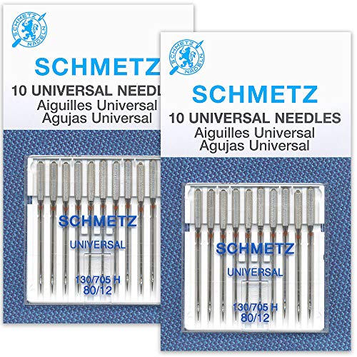 Schmetz Universal-Nähmaschinennadeln, Größe 80/12, 2 Karten, 20 Nadeln von SCHMETZ