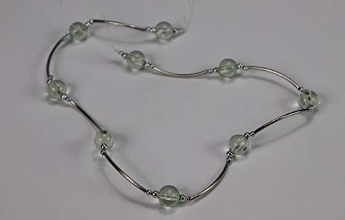 Raffhalter mit Perlen Dekokette Gardinenhalter Spannweite 65 cm Silber- Hellgrün Raffhalter mit Perlen Dekokette Gardinenhalter Spannweite 65 cm Silber- Hellgrün von SCHMIDTGARD STOFFE