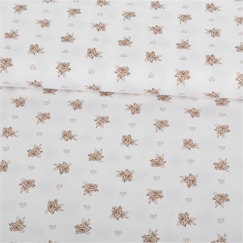 SCHÖNER LEBEN. Baumwollstoff Trachtenstoffe Satin-Touch Rosen Herzen weiß 1,5m Breite SCHÖNER LEBEN. Baumwollstoff Trachtenstoffe Satin-Touch Rosen Herzen weiß 1,5m Breite von SCHÖNER LEBEN.