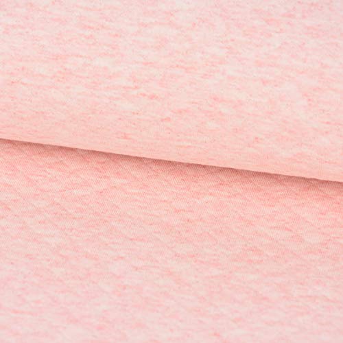 Sweatstoff Steppstoff Steppsweat einfarbig rosa meliert 1,5m Breite von SCHÖNER LEBEN.