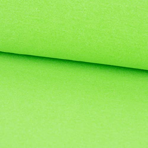 Strickschlauch Bündchenstoff fein NEON grün meliert 35cm Breite von SCHÖNER LEBEN.