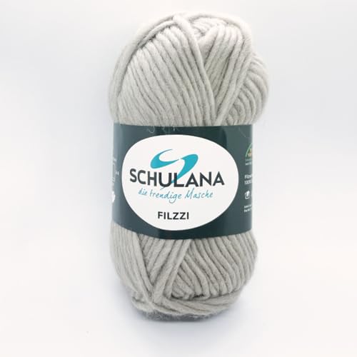 SCHULANA Filzzi, 100% Schurwolle, zum Stricken und Häkeln, ideal zum filzen, 50g ca 50m, Beige 028 von SCHULANA