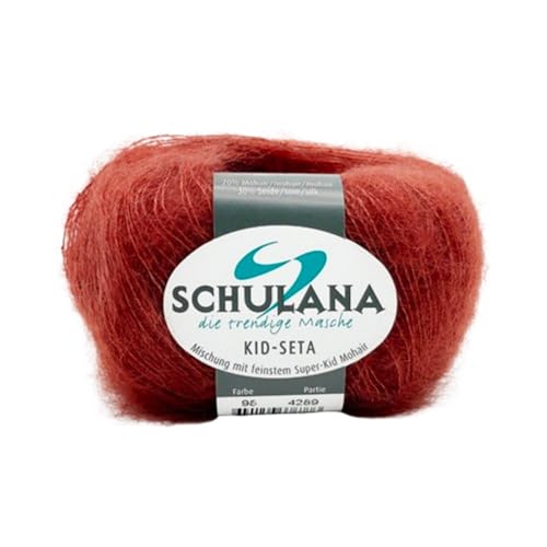 SCHULANA Kid-Seta, 70% Mohair (Super-Kid), 30% Seide, zum Stricken und Häkeln, 25g ca 210m, Kastanie 098 von SCHULANA