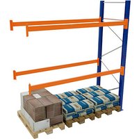 SCHULTE Anbau-Schwerlastregal 46827-N orange, blau, silber 278,6 x 110,0 x 300,0 cm von SCHULTE