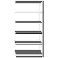 SCHULTE Anbau-Schwerlastregal 194011-V silber 100,0 x 50,0 x 200,0 cm von SCHULTE