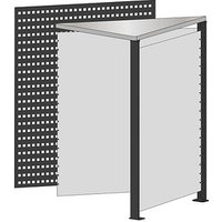 SCHULTE Thekenmodul Eckmodul, schwarz, lichtgrau 78,0 x 78,0 x 103,5 cm von SCHULTE