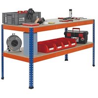 SCHULTE Werkbank blau, orange 153,6 x 62,1 x 99,0 cm von SCHULTE