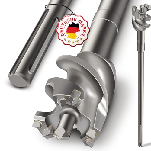 SCHWABENBACH ® SDS Max Durchbruchbohrer 55mm x 480 x 600 - ideal für tiefe Löcher - Mauerdurchbruchbohrer - Premium Qualität 3 Flächen 6 Schneide Spitze - Mauerwerk Bohrer - Betonbohrer lang von SCHWABENBACH