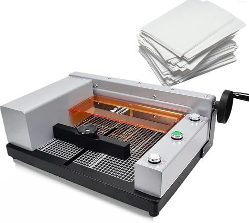 Elektrischer Papierschneider, Hochleistungs-Papierschneider mit automatischer Guillotine, Schnittstärke 40 mm, mit Gitternetzlinien, für Kartonkarten, Leder, für Büro, Zuhause, Schule von SCHYWL