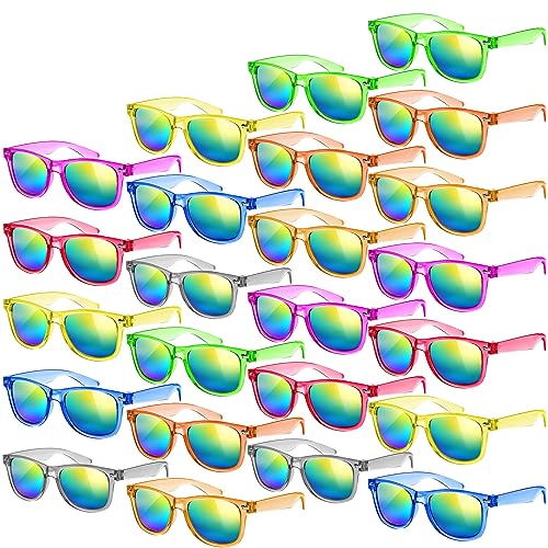 SCIONE 24er Sonnenbrille für Kinder Jungen und Mädchen Große Kinder Sonnenbrille Geschenk für Geburtstag Party Supplies Sonnenbrillen Beach Pool Party Favors von SCIONE