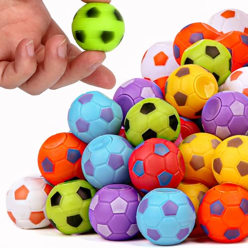 SCIONE Fußball Party Tasche Fillers für Kinder 36pack 1,25" Fidget Fußbälle Schatzkiste Spielzeug für Klassenzimmer Rückkehr Geschenke für Kinder Geburtstag Halloween Ostern Party von SCIONE