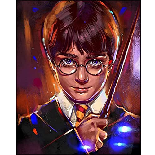 Haarry Potter 5D Diamond Painting Set, Anime DIY Bilder Diamant Malerei Kits für Kinder, Anime Tiere Diamant Kunst Handwerk Bild Kit, Zahlen Diamond Painting Zubehör für Geschenke, Wand, Wohnkultur von SCOOVY