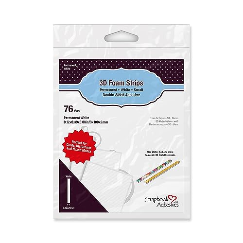 SCRAPBOOK ADHESIVES BY 3L 01230-10 3D Foam Strips, White, Einheitsgröße von Scrapbook Adhesives