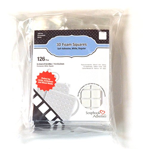 Scrapbook Adhesives by 3L 3D Adhesive Foam Squares, Sonstige, White, 0.08 x 1.89 x 2.56 cm von Scrapbook Adhesives