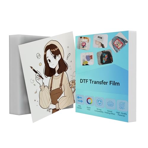 SCULPFUN DTF Transferfolie Papier A3 30 Blätter, 42cm x 29.7cm Glossy Doppelseitige Klare Wärmetransferpapier, Transfer Film für T-Shirts Textil, DTF-Folie für Sublimationsdrucker und DTF Drucker von SCULPFUN