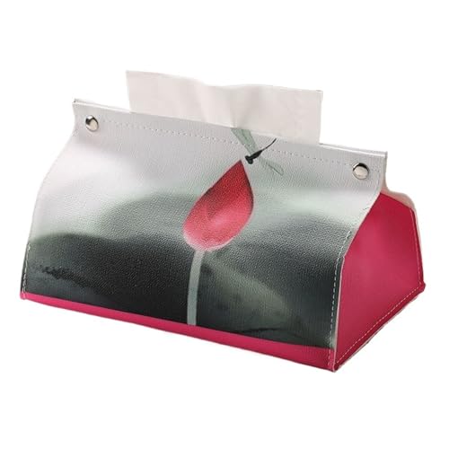 Taschentuchbox-Halter, Auto-Taschentuchhalter, Zuhause, Wohnzimmer, Restaurant, Schreibtisch, Leder-Taschentuchbox, kreative personalisierte Dekoration, Ornamente, Geschenkpapier(Roseredbuds) von SDAAD