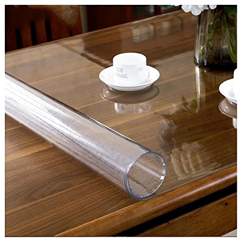 Glasklar Tischfolie, Tischdecke transparente geruchlos,durchsichtig PVC Schutzfolie Tischschutz, ölbeständig wasserdicht,für Garten/Esszimmer(Dicke:1mm,Größe:30x150cm/11.8x59in) von SDAFD