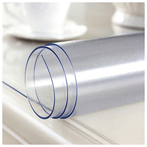 SDAFDPro Matte Transparent Tischdecke,Tischfolie Durchsichtig Abwaschbar Weich PVC Folier,für Garten/Esszimmer/Büro,Wasserdicht,Ölbeständig, Viele Größen (Dicke:2mm,Größe:65x110cm/25.6x43.3in) von SDAFDPro