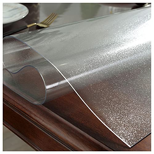 Transparente PVC Folie Einseitig Mattiert Tischdecke 1.5mm/2mm/3mm dick Breite & Länge wählbar - abwischbar Schutztischdecke Tischschutz (Dicke:3mm,Größe:60x145cm/23.6x57.1in) von SDAFDPro