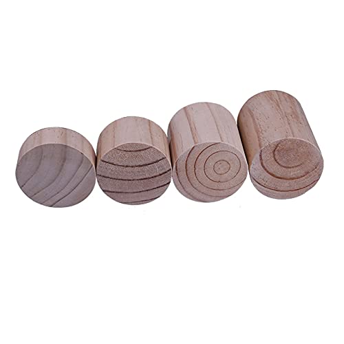 Möbelbeine, 4er-Pack Möbelerhöhungen aus Holz, Betterhöhung aus Kiefernholz, runde Schreibtischerhöhung, Möbelhöhenerhöhungen, robuster Elefantenfußlift, for Tisch, Sofa, Schrank, Stuhlerhöhungen, anp von SDAZHX