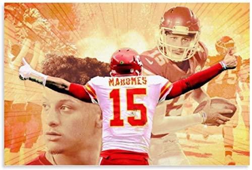 5d Diamond Painting Diamant Bilder FüR Erwachsene Und Kinder Kansas City Chiefs - Patrick Mahomes II MVP DIY Kreuzstich Arts Craft Kristall Strass Stickerei 11.8"x15.7"(30x40cm) Kein Rahmen von SDDLW1990