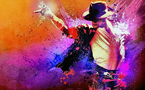 5d Diamond Painting Diamant Bilder FüR Erwachsene Und Kinder Michael Jackson bunt DIY Kreuzstich Arts Craft Kristall Strass Stickerei 23.6"x35.4"(60x90cm) Kein Rahmen von SDDLW1990