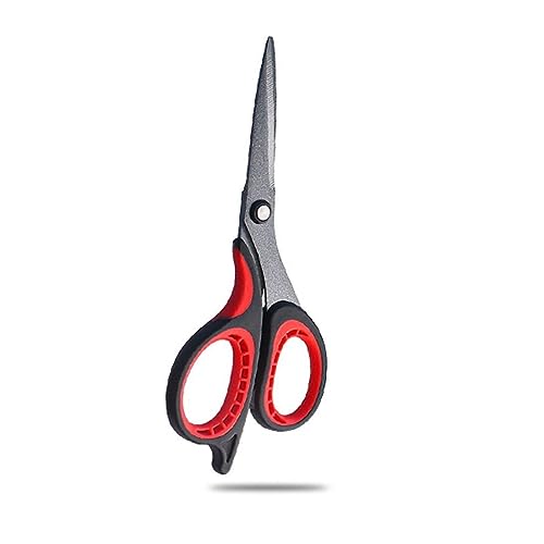 SDEFRGT Schere Anti-Stick Anti-Rust Scissors Home Scissors und Büro Edelstahl Tailoring Scissors Solid und dauerhafte Legierung handgefertigte Werkzeuge(rot) von SDEFRGT