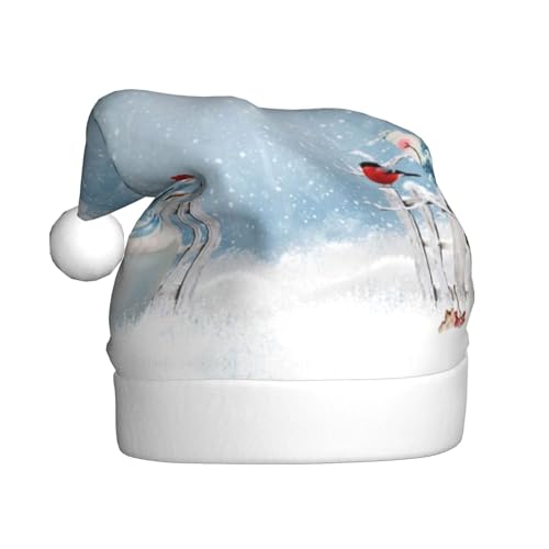 SDFCUMDM Weihnachtsmütze mit Schneemann-Druck, für Erwachsene, lebendiger Druck und bequeme Passform von SDFCUMDM